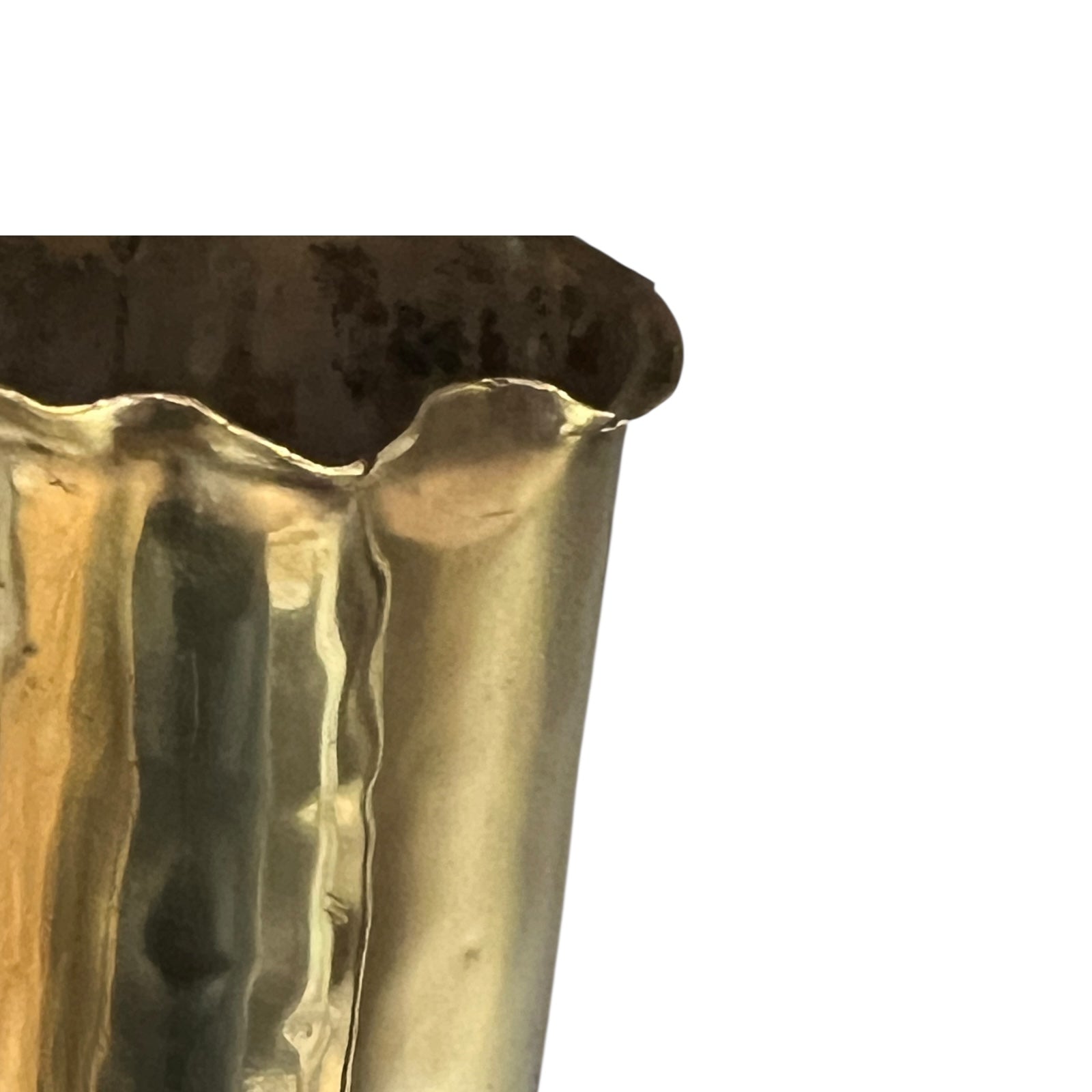 top rim of trench art vase