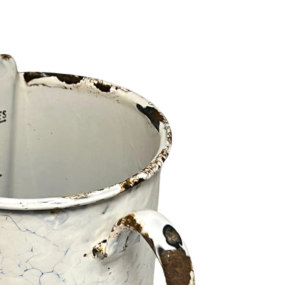 Vintage French Enamel Irrigator Garden Planter Kitchen Jug