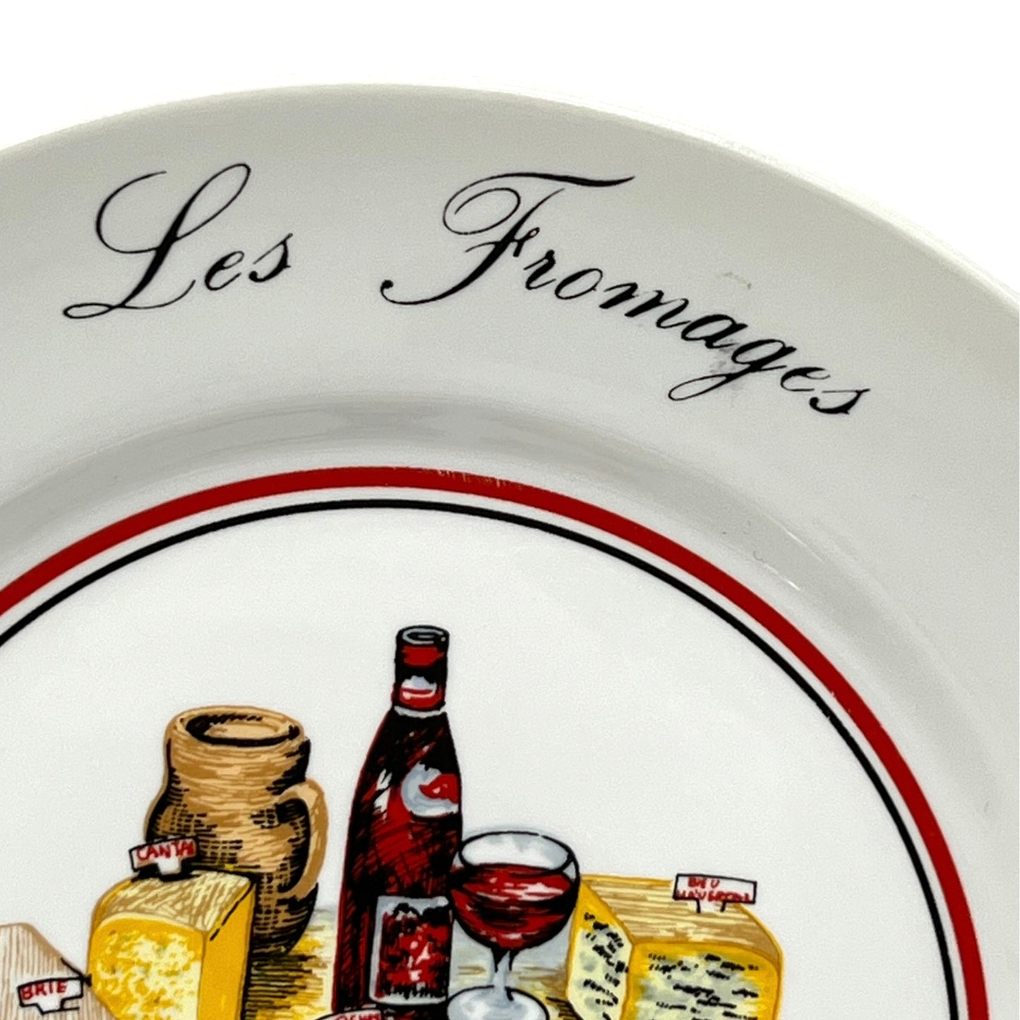 image French porcelain cheese plates