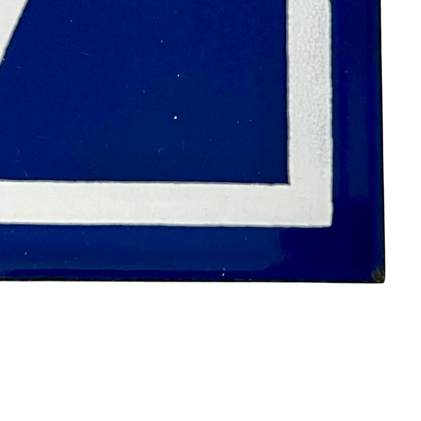 Original French Enamel House Number 67 Sign – Vintage Blue Metal Door Plaque
