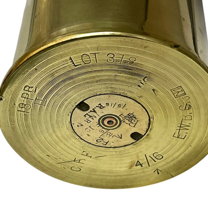 close up of a WW1 18 pounder on a white background