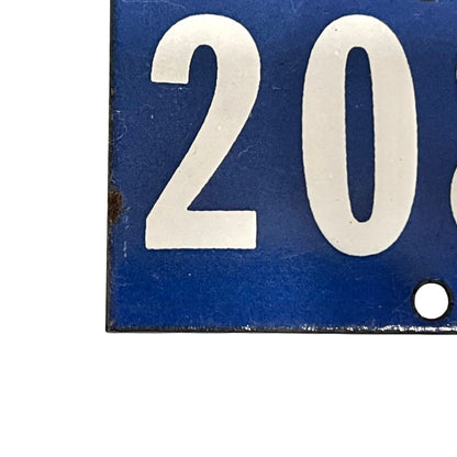 Vintage French Enamel House Number 2088 – Blue & White Door Plaque