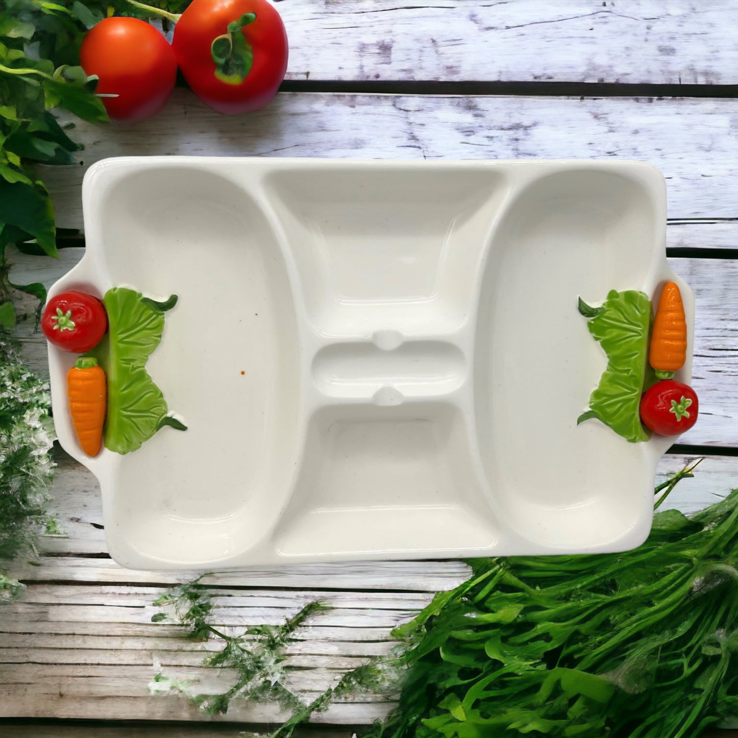 image French ceramic vegetable platter