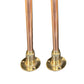 image Pair of handmade copper and brass kitchen or bathroom taps