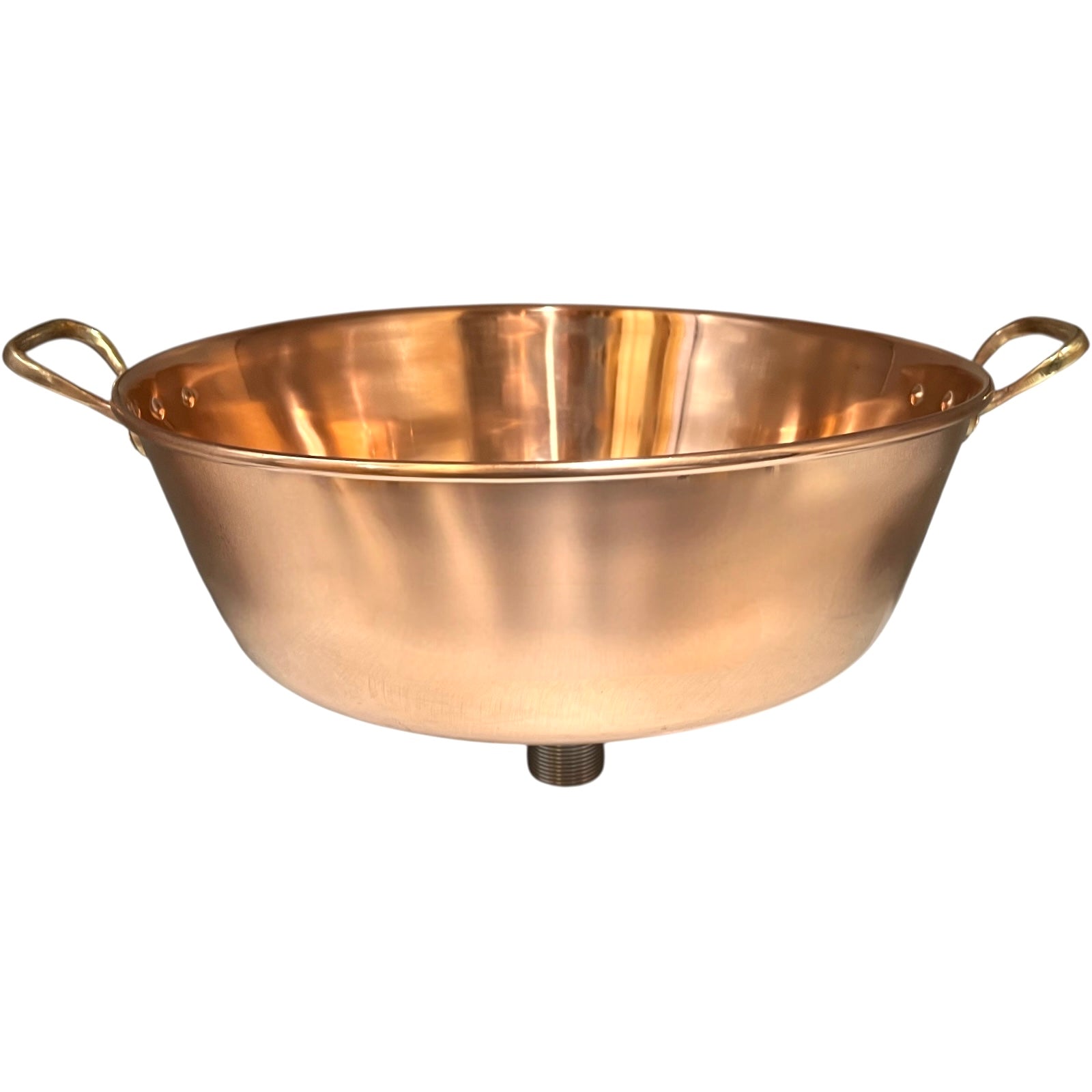 Copper basin sink on a white background
