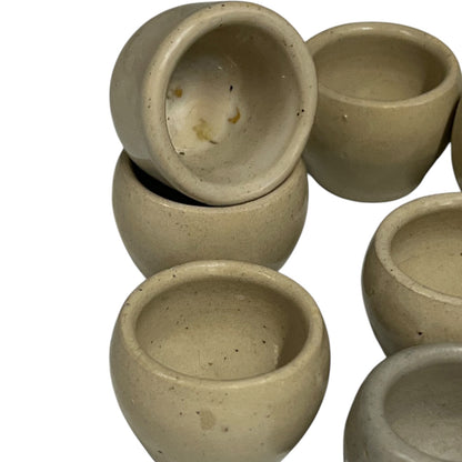 side view of French Ceramic Escargot Cups Pots