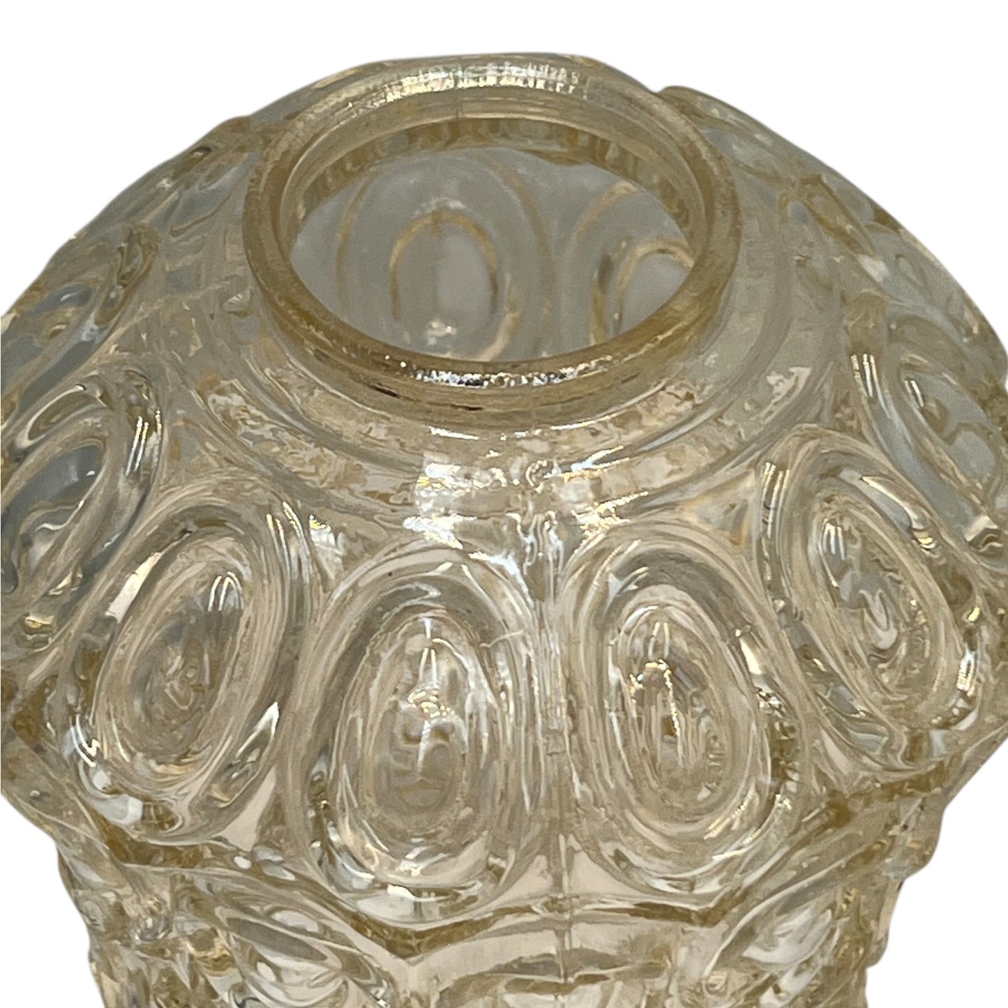 Vintage Glass Lampshades, Pair Of French Chunky Glass Light Shades for sale