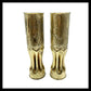 Pair of French WW1 militaria brass shell cases 
