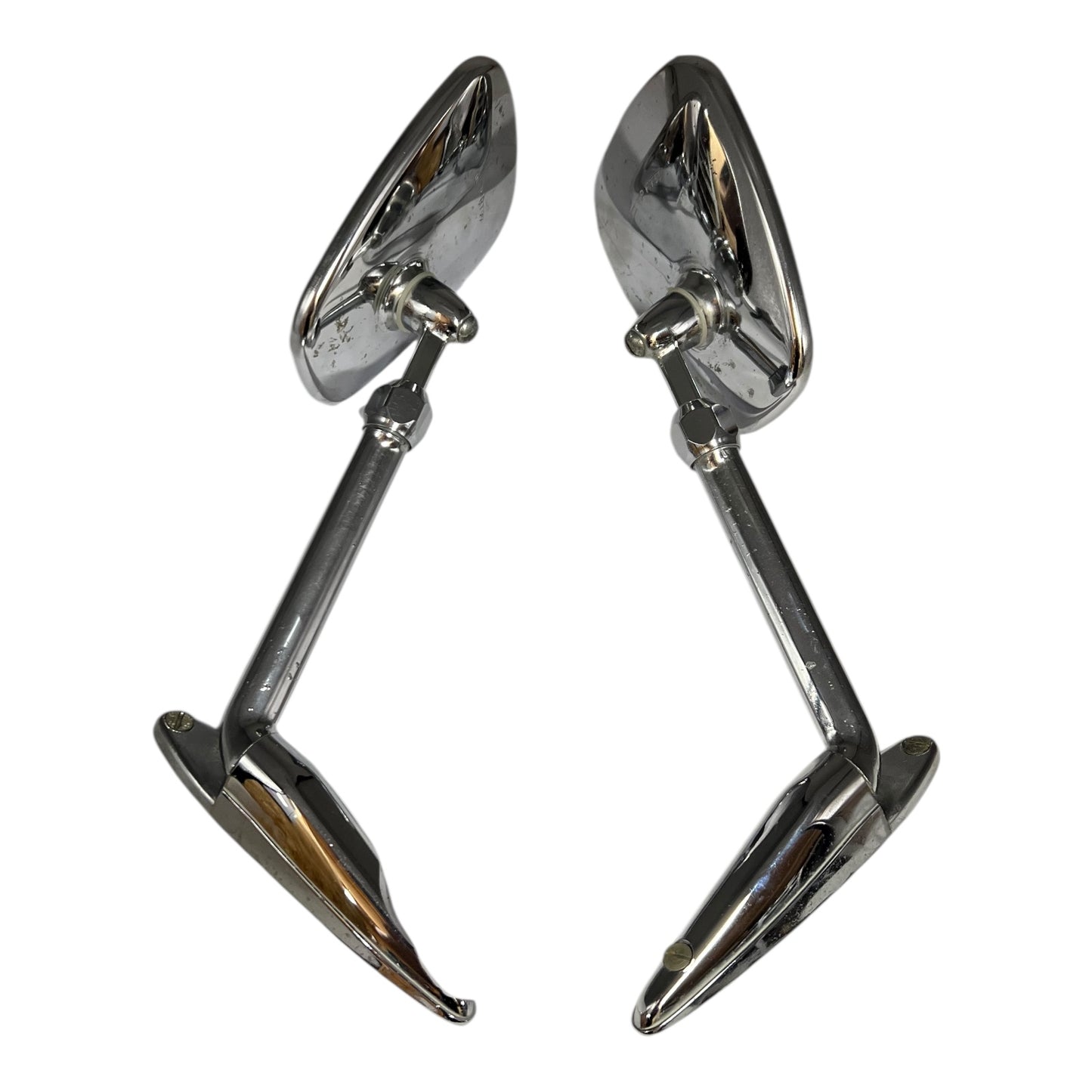 Pair of Rare Vintage Extending Chrome Car Mirrors – TP-RT III 77, Classic Towing Mirrors
