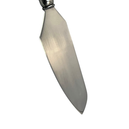 Metal kitchen cake slice on a white background