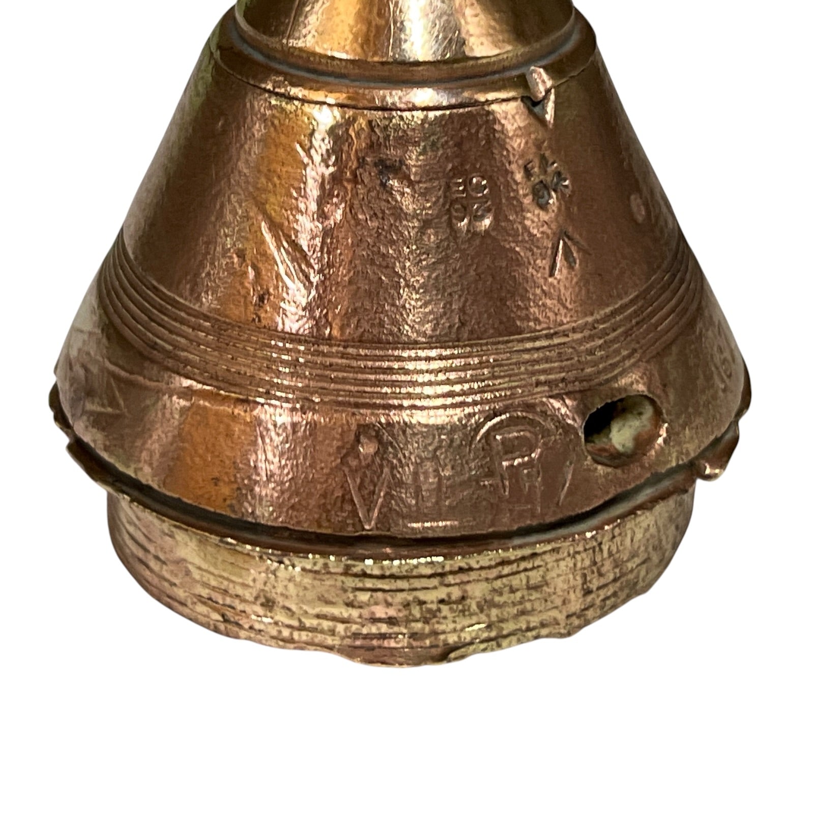WW1 brass fuse close up