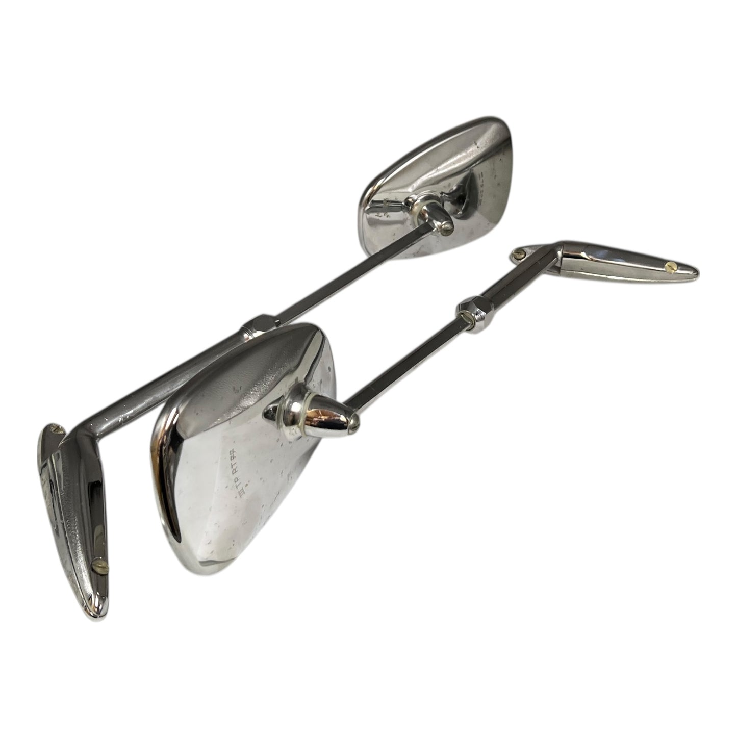Pair of Rare Vintage Extending Chrome Car Mirrors – TP-RT III 77, Classic Towing Mirrors