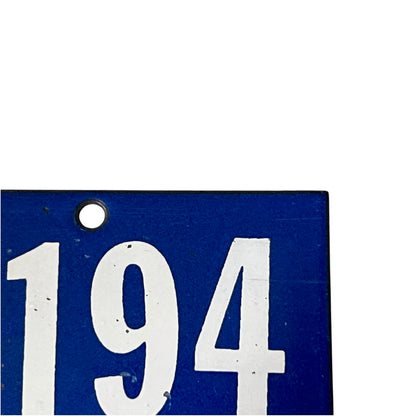 Vintage French Enamel House Number 2194 – Blue & White Door Plaque