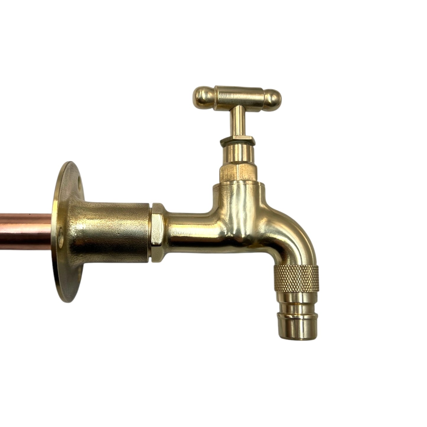 Brass Vintage Style Kitchen or Bathroom Tap, Wall Mounted Tap