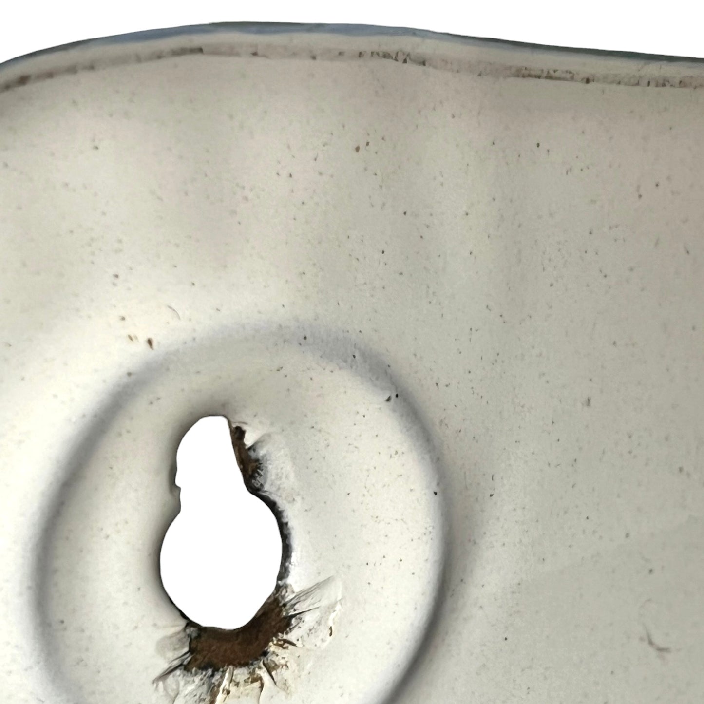 close up of French enamel kitchenware