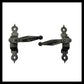 Pair of French vintage wrought iron shutter dogs, window shutter locks for sale by All Things French Store