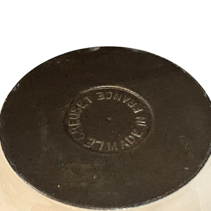 Rare Vintage Le Creuset Cast Iron Fondue Pan – 1960s/70s "Tulip" Pattern Saucepan