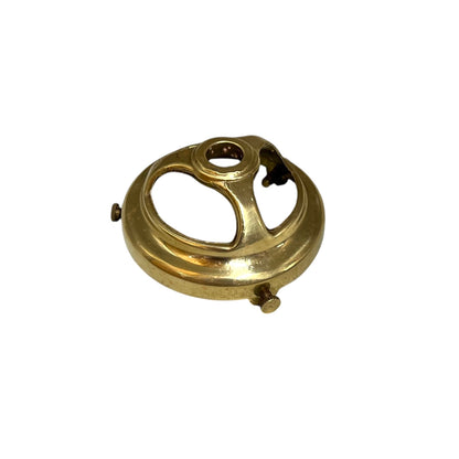 Brass vintage lampshade holder on a white background