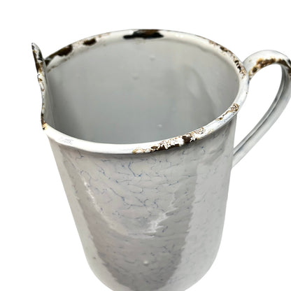 Vintage French Enamel Irrigator Garden Planter Kitchen Jug