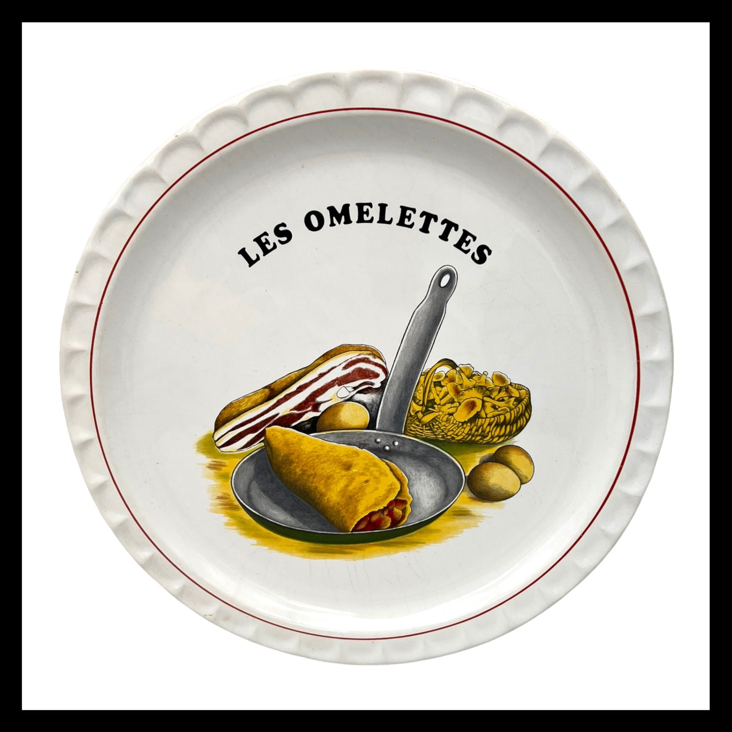 image French ceramic omelette serving plate sold by All Things French Store