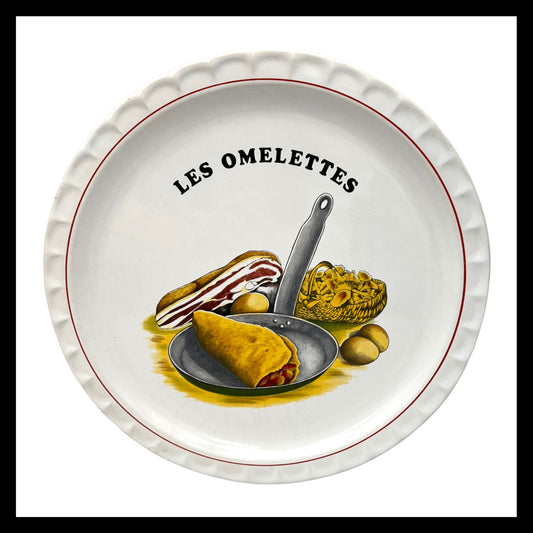 image French ceramic omelette serving plate sold by All Things French Store