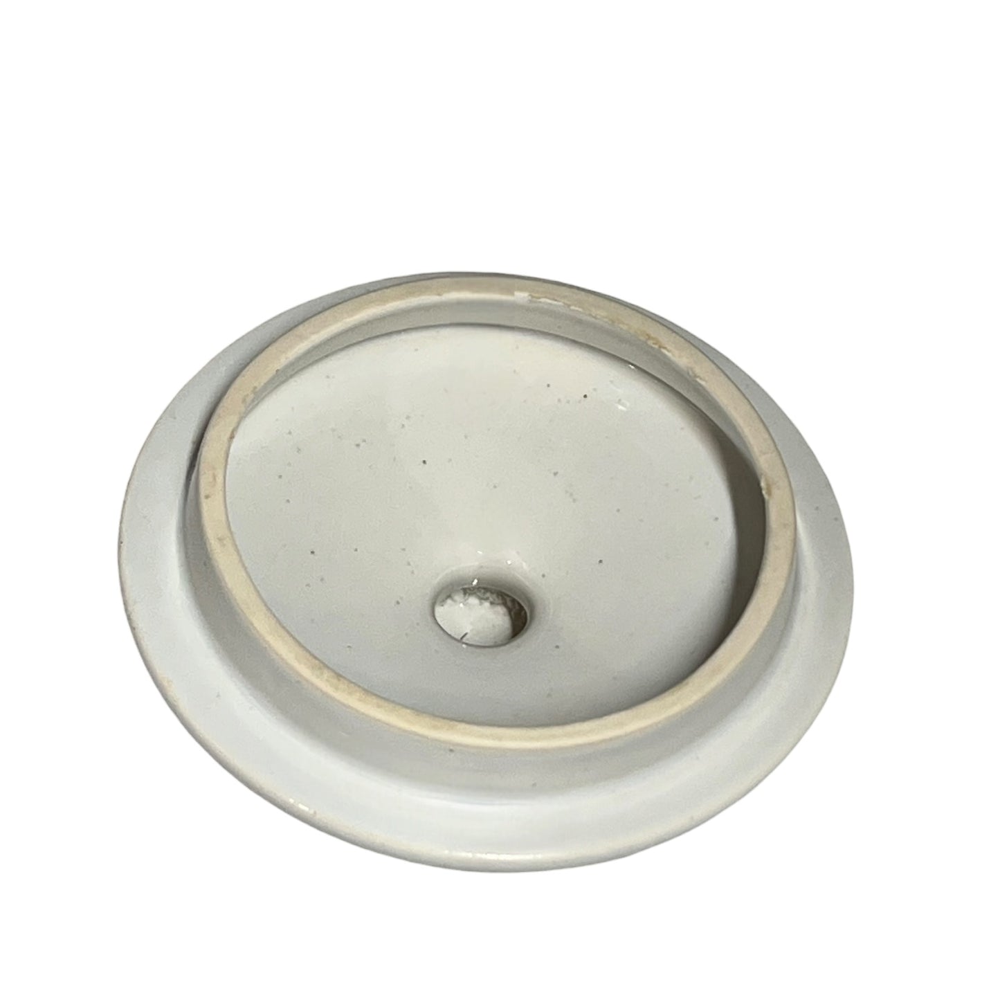 close up of a French table bin on a white background 