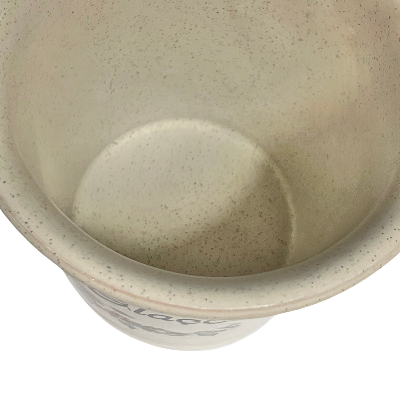 Inside of ice bucket on a white background