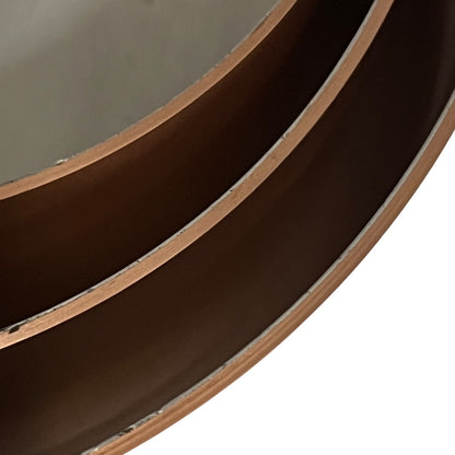 Vintage French Copper Saucepan Set of 4 | 2mm Thick | Aluminium Lined Cast Iron Handles
