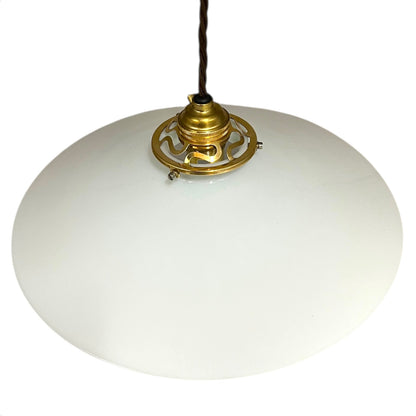 Vintage Milk Glass Ceiling Light for Living Room, French Pendant Lamp 