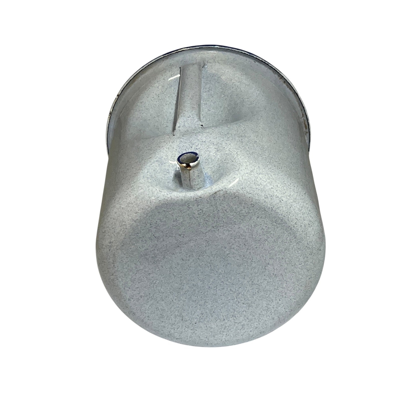 A silver metallic cylindrical automotive filter, likely a fuel or oil filter, shown from a top-down perspective on a solid white background.