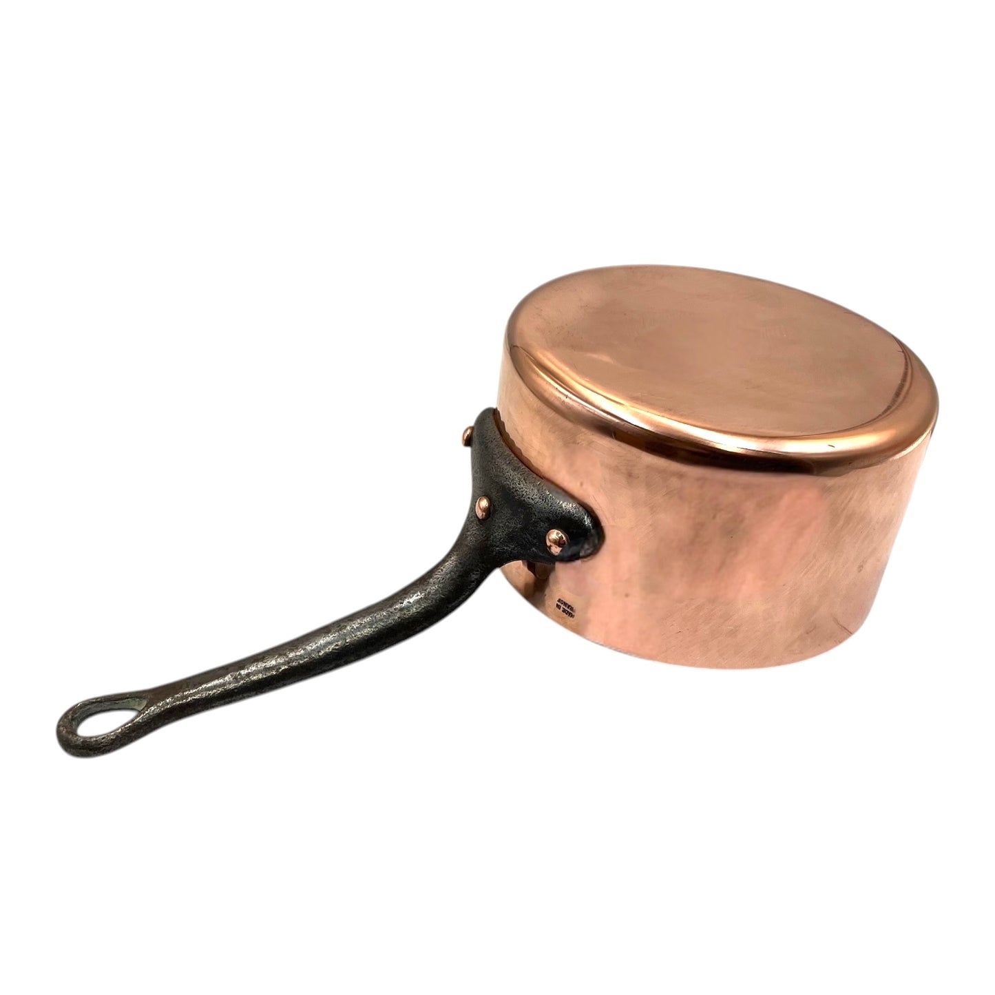 Vintage French Copper Saucepan Pot 18cm with Brand New Tin Lining 3mm 2.25kg