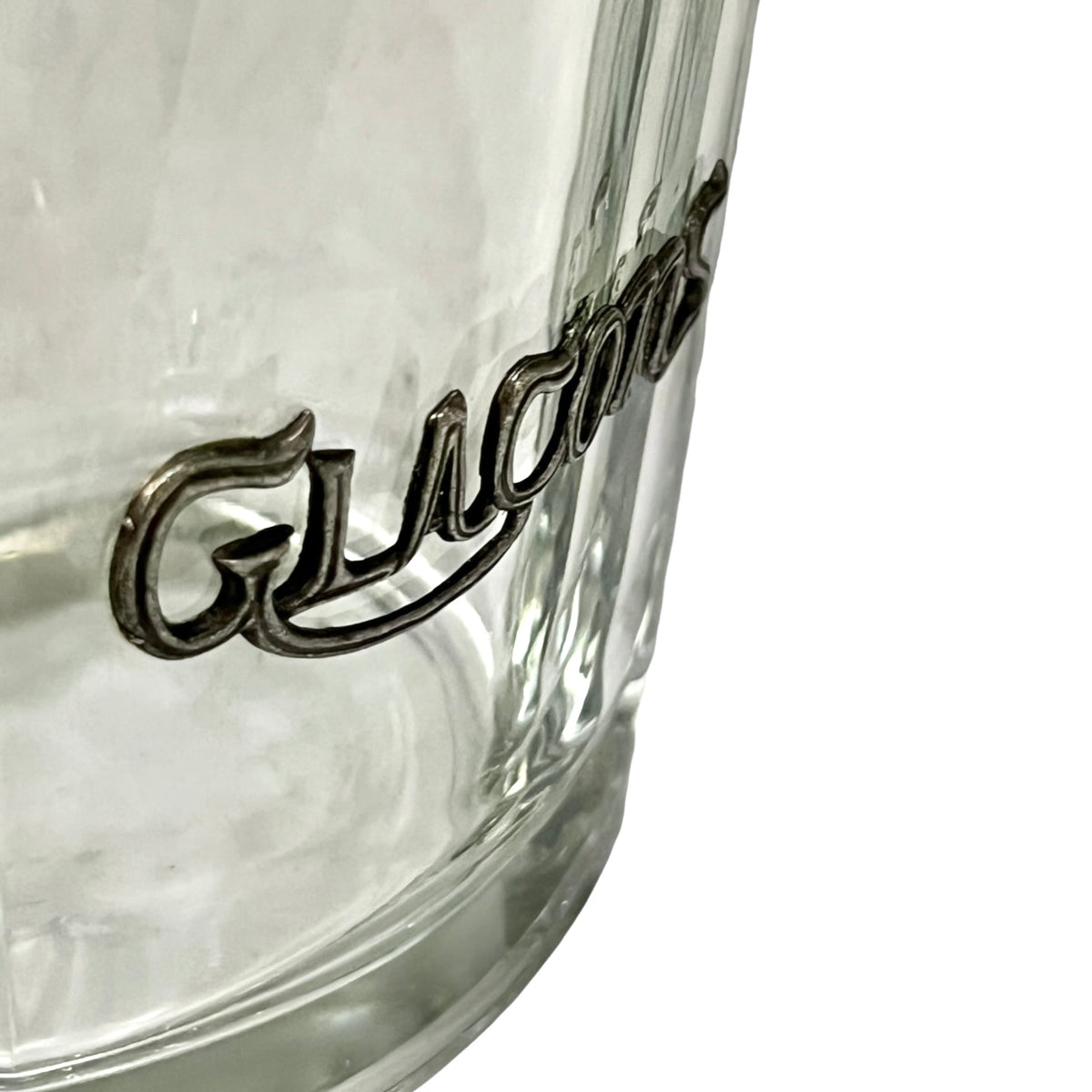 Vintage French Glass Ice Bucket 1960s Glaçons Barware Cocktail Cooler