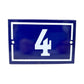 image French enamel blue and white door number 