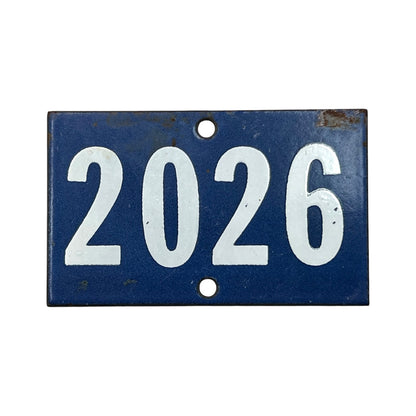 Vintage French Enamel Door Number 2026