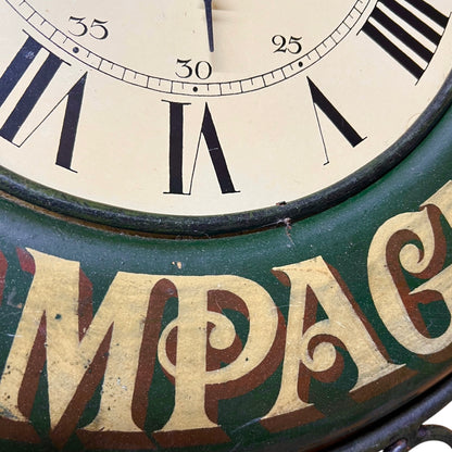 close up detail image of vintage sign