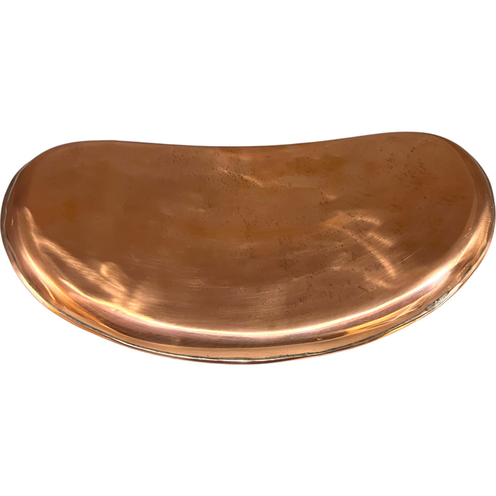 Antique Copper Curved Stomach Warmer or Back Warmer circa 1910 