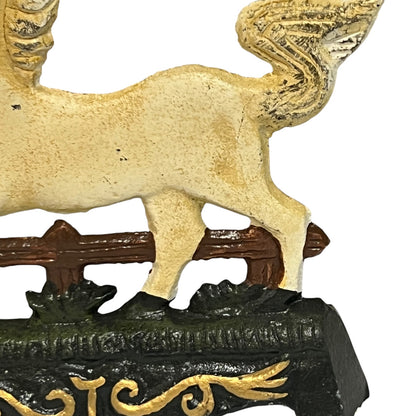 French Cast Iron Horse Door Stop – Shabby Chic Farmhouse Door Wedge Doorstop