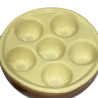 Vintage French Ceramic Escargot Dishes Set of 3 – Snail Serving Pots
