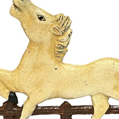 French Cast Iron Horse Door Stop – Shabby Chic Farmhouse Door Wedge Doorstop