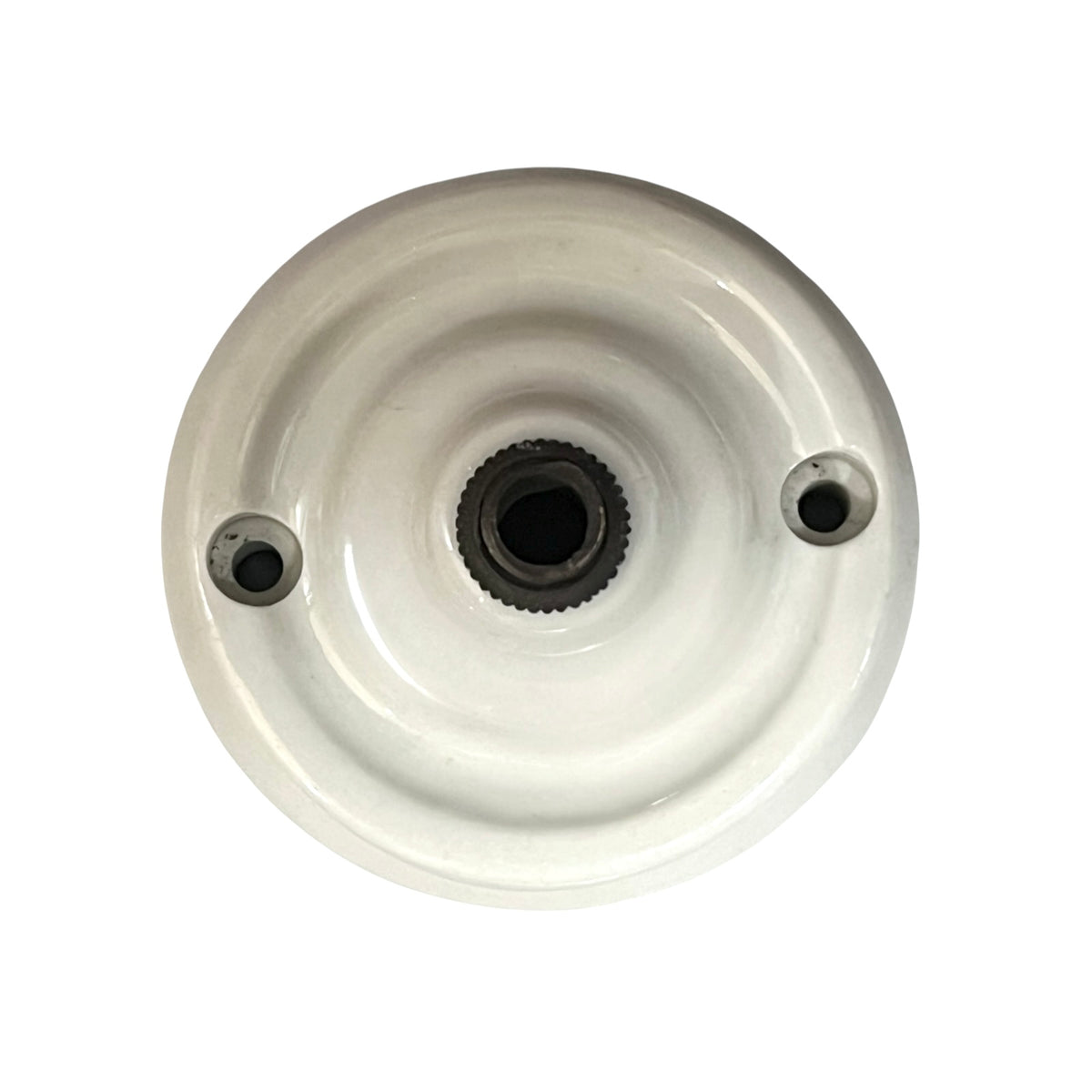 Antique French Porcelain Ceiling Rose 7cm Vintage Lighting Canopy