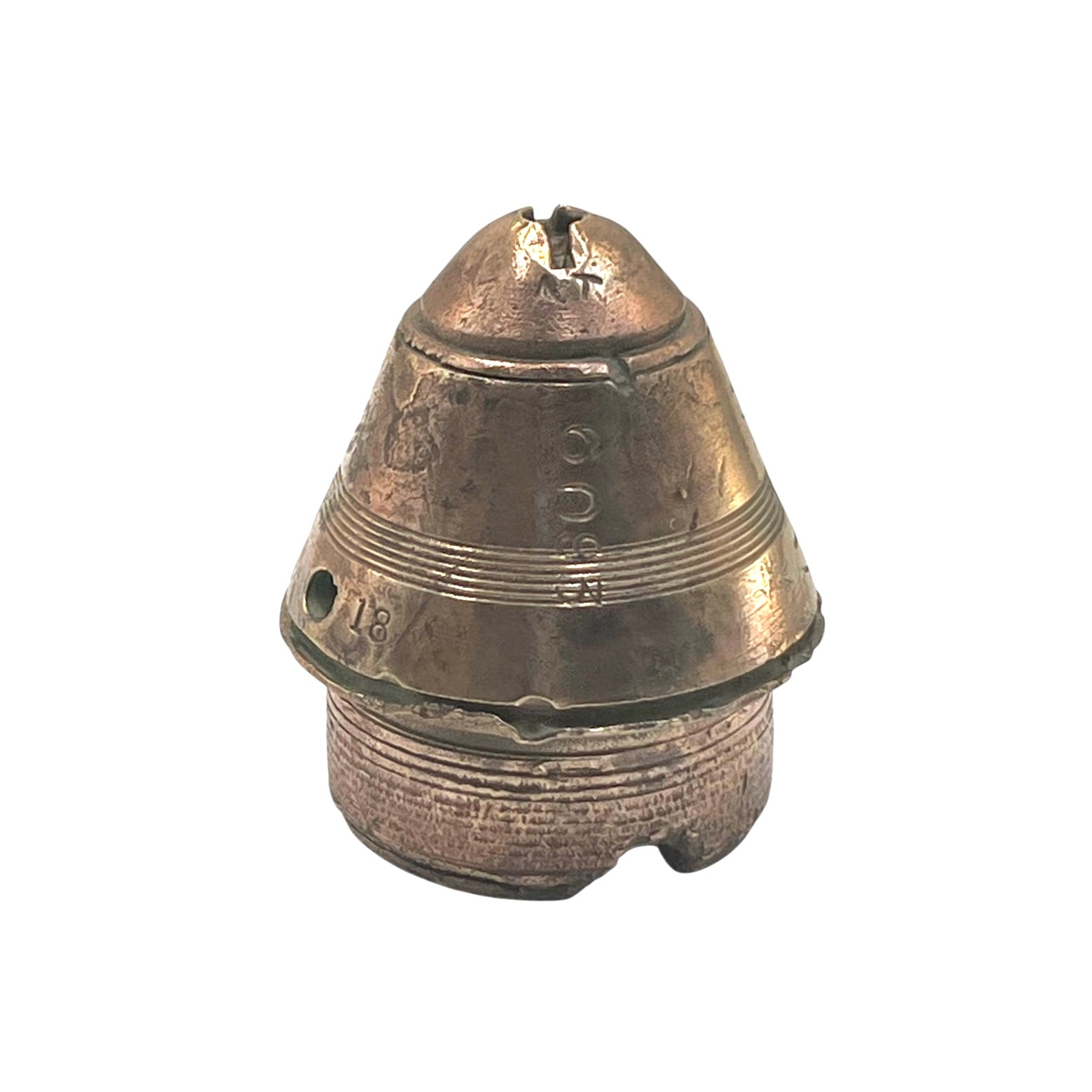 WW1 Brass Artillery Fuse - great as a Paperweight, Battlefield Find