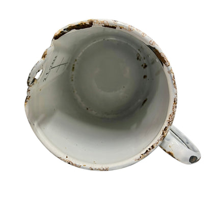 Vintage French Enamel Irrigator Garden Planter Kitchen Jug