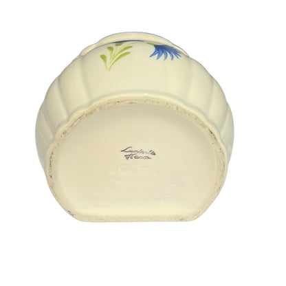 base of ceramic pot showing French makers stamp