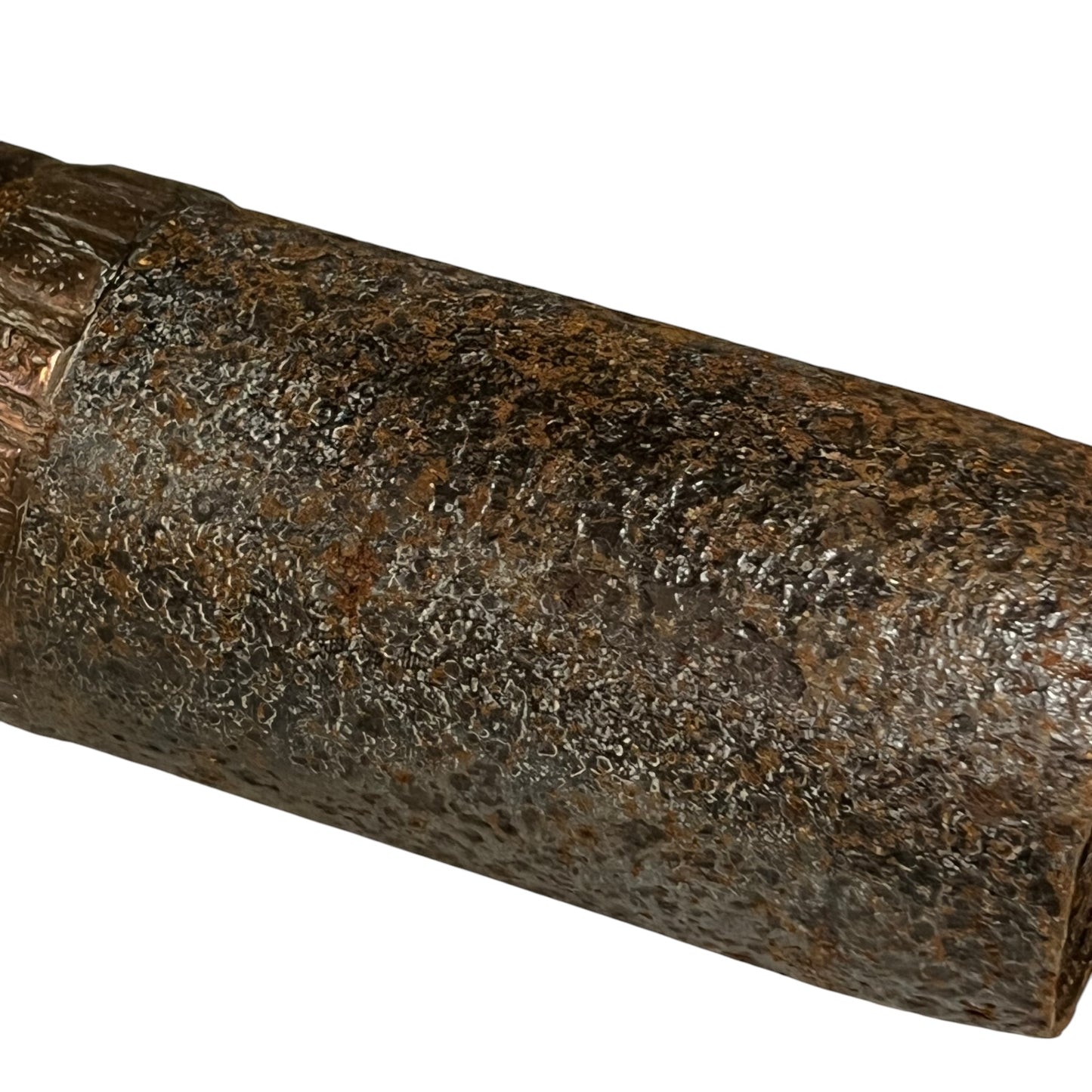 An empty, inert WW1 militaria iron relic from the Battlefields of the Somme, perfect for any collector, set against a white background.