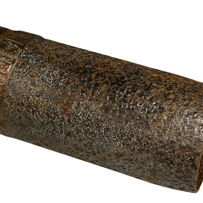 An empty, inert WW1 militaria iron relic from the Battlefields of the Somme, perfect for any collector, set against a white background.