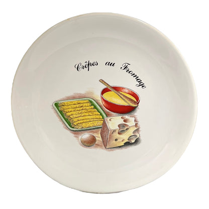 French crepes au fromages plate on a white background 