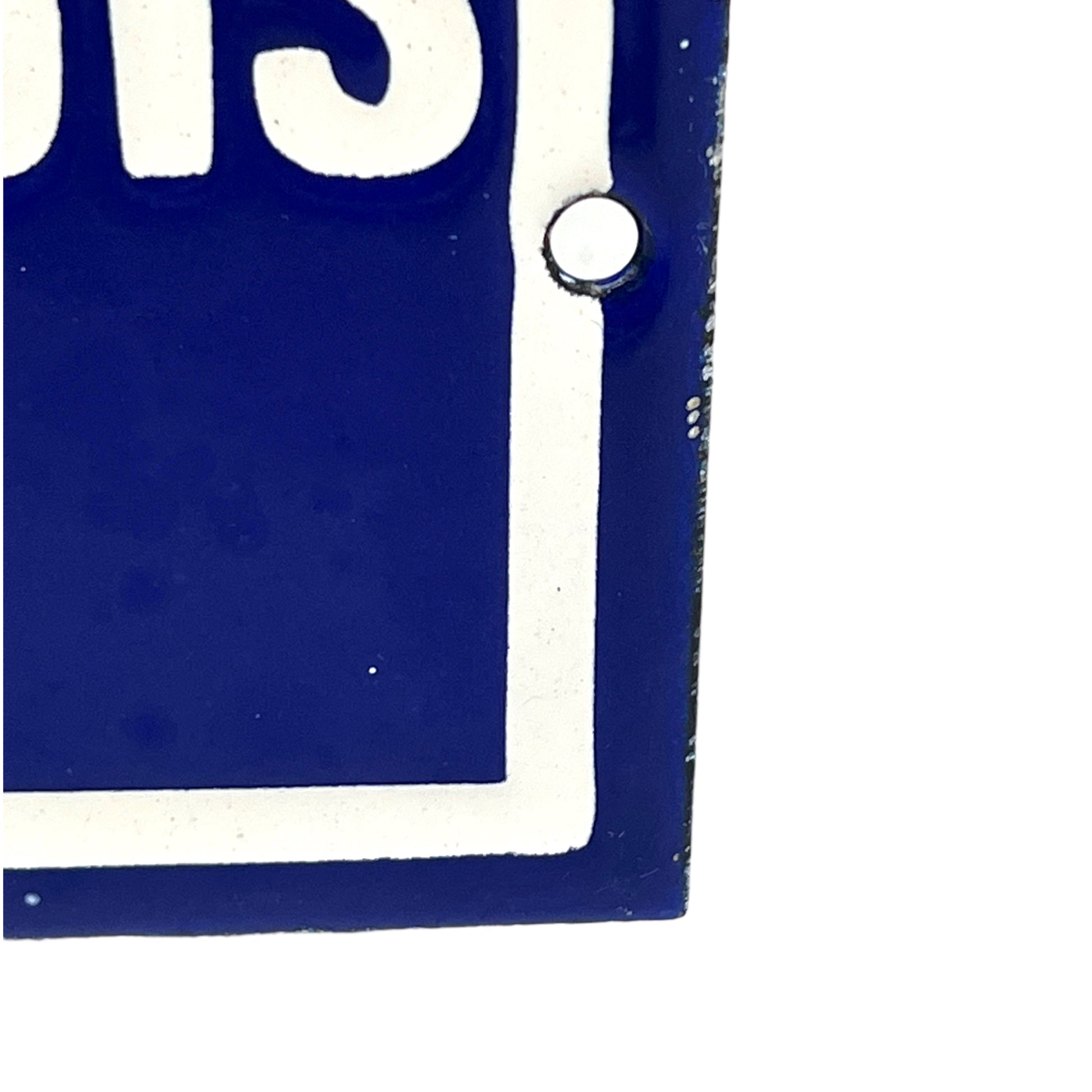 image 9 French enamel blue and white door house number 26