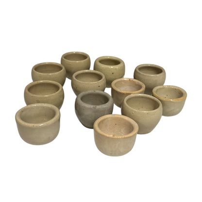 side view of French Ceramic Escargot Cups Pots