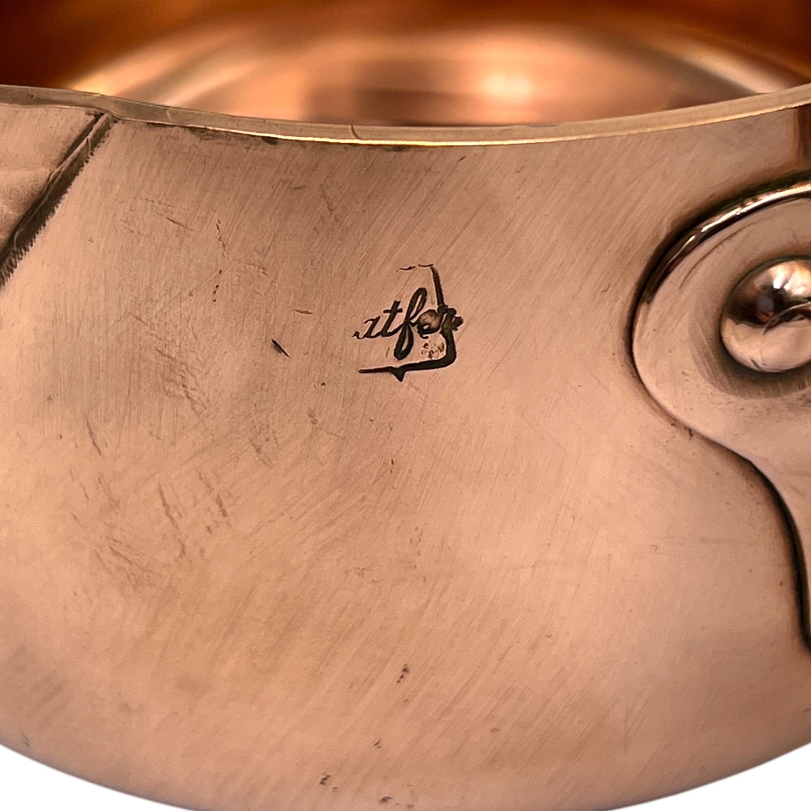 French Chef Copper Sugar Pan with Matfer makers Stamp 