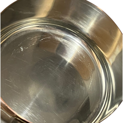 inside image of tin lined copper pan 